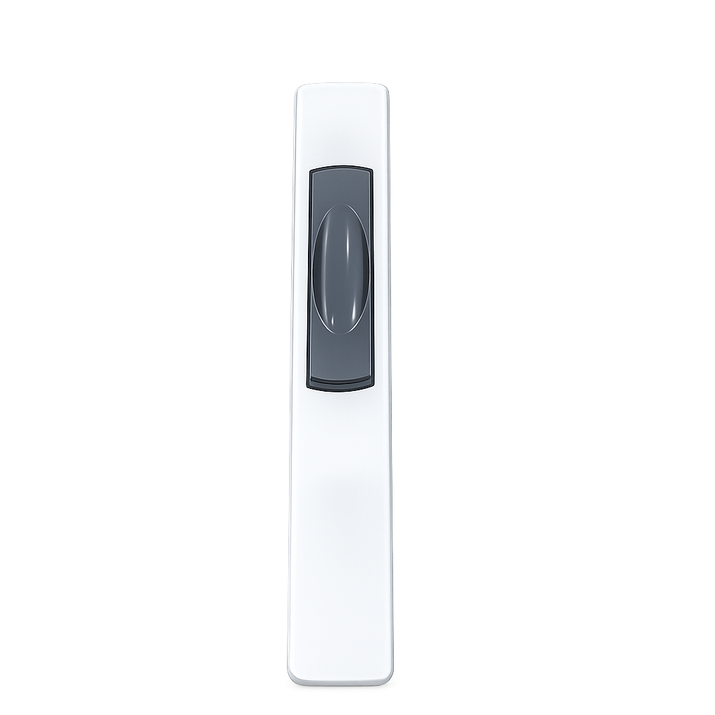 Premium Aluminum Sliding Window Flush Handle Lock (Push Lock) – White Finish