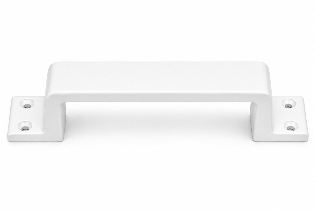 Aluminium D Handle 6 Inch White Finish – Heavy Duty Cabinet, Drawer & Door Pull Handle