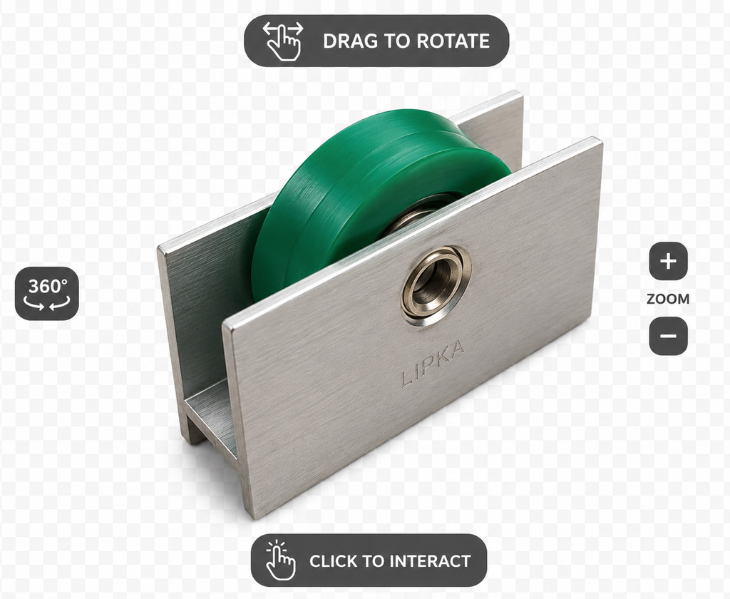 [2] Heavy-Duty Sliding Door Roller Assembly with Green Nylon Wheel – Stainless Steel Housing for Aluminum & Glass Sliding Doors 50KG