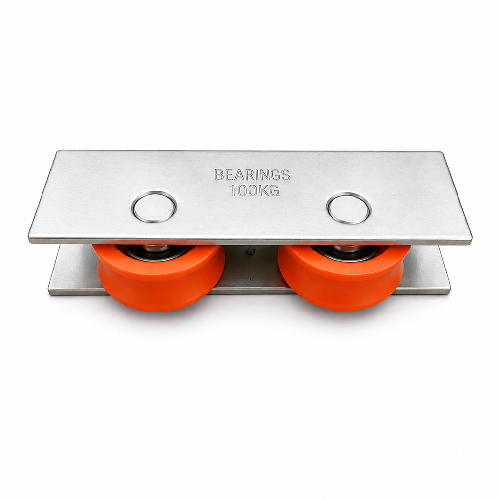 Double Box Roller 100KG Orange – Heavy Duty Sliding Door Roller Assembly