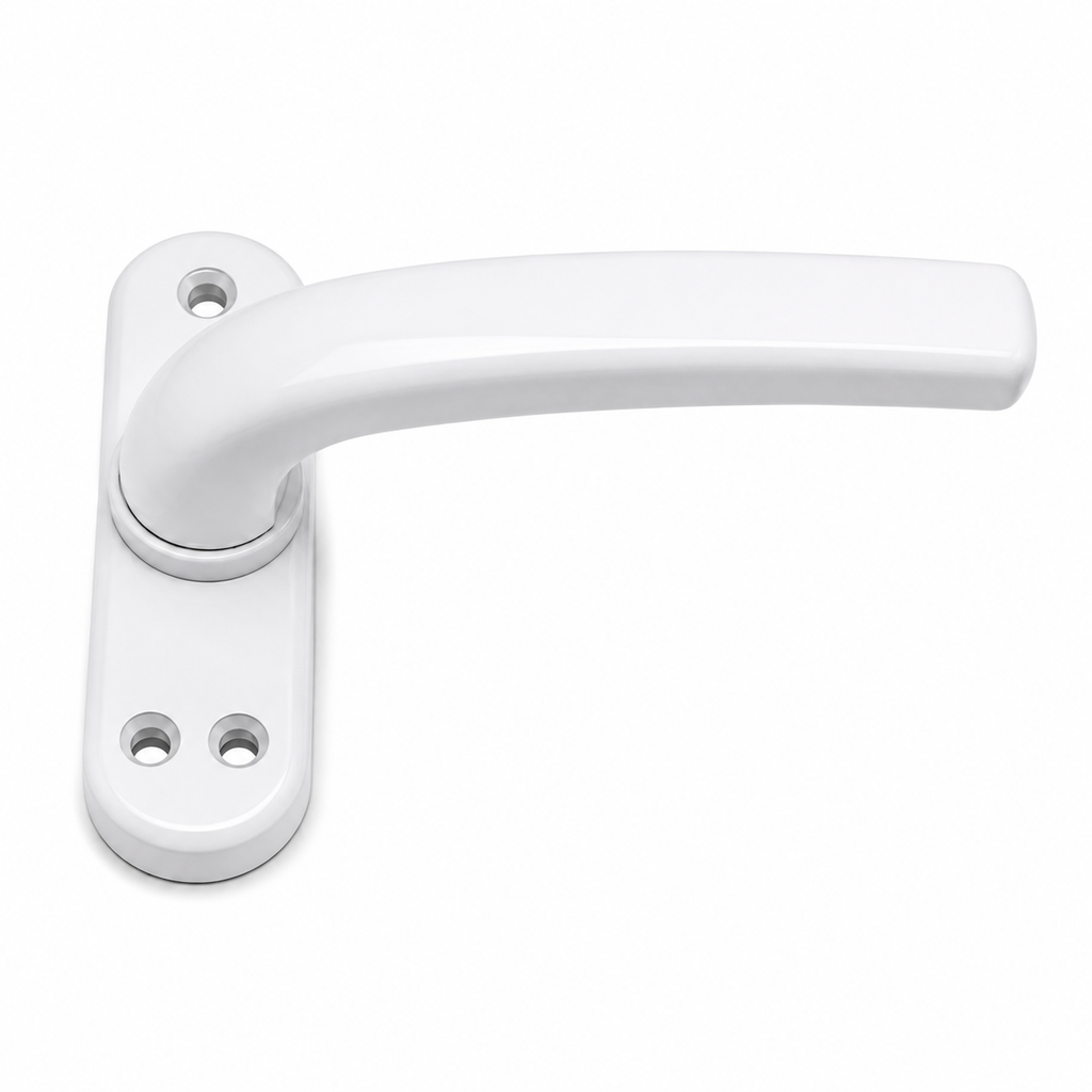 White Aluminium Window Handle – Heavy Duty Locking Handle for Sliding & Casement Windows